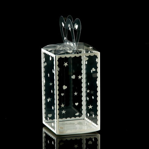 Цена за 5 шт. Складная коробка из PVC 12 х 7 х 7 см Сердце