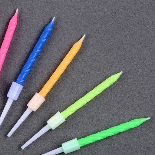 Набор для украшения торта: топпер С днём рождения, 1 шт., 10 свечей - Страна карнавалия фото 2