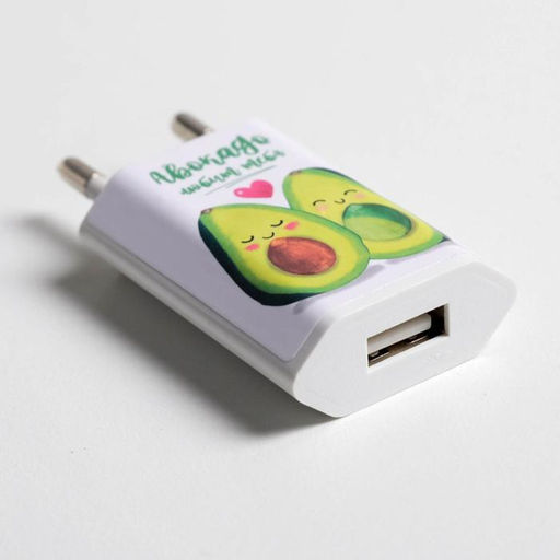 Набор кабель USB - Lightning и штекер Авокадо, 1 м - Like me фото 5