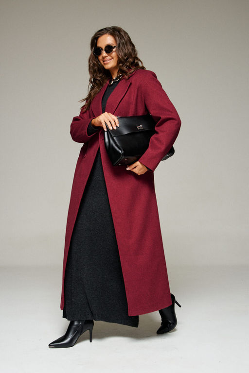 Пальто Beautiful Free 7026 винный