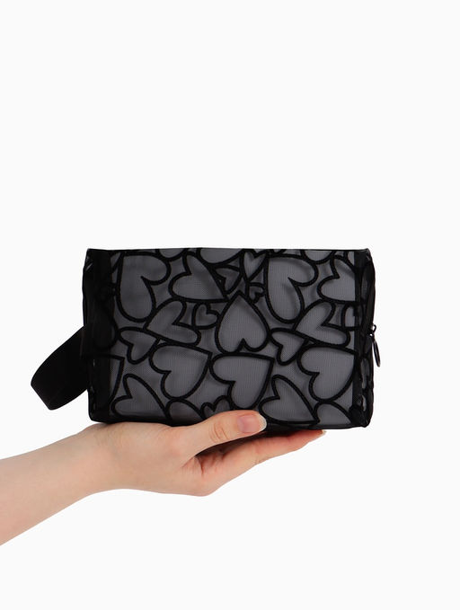 Косметичка дор Сердца 21*9,5*13, отд на молнии, черный