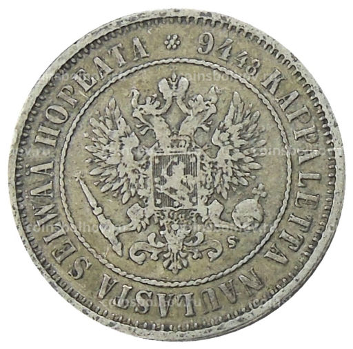 1 марка 1874 года Русская Финляндия