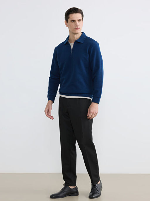 Polo Yaka Erkek Sweatshirt