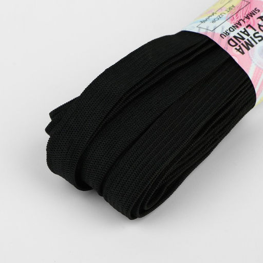 Резинка вязаная, 10 мм, 10±0.5 м, чёрная