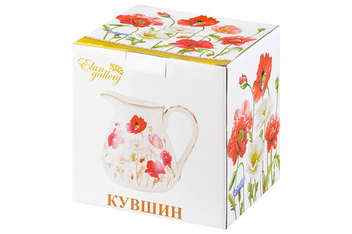 Кувшин 1,2 л 17*13,5*15 см "Маки" NEW BONE CHINA