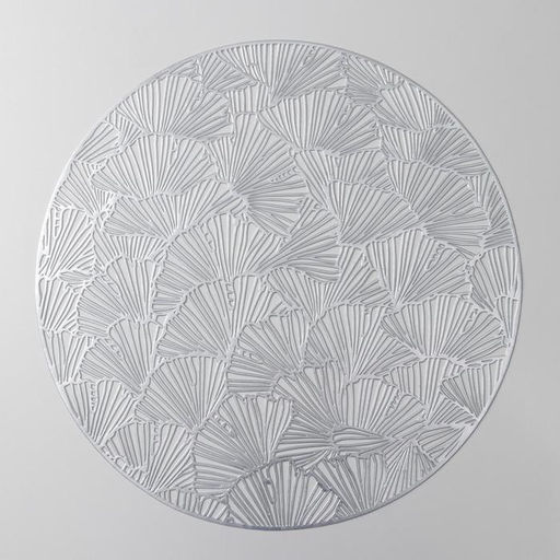 Набор салфеток сервировочных на стол Доляна Веер, d=38 см, 4 шт, цвет серебряный фото 5