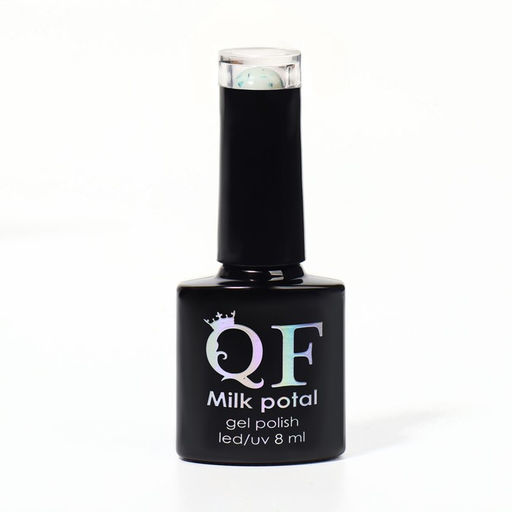 Гель лак для ногтей, MILK POTAL, 3-х фазный, 8мл, LED/UV, цвет белый/голубой (07) - Queen fair фото 8