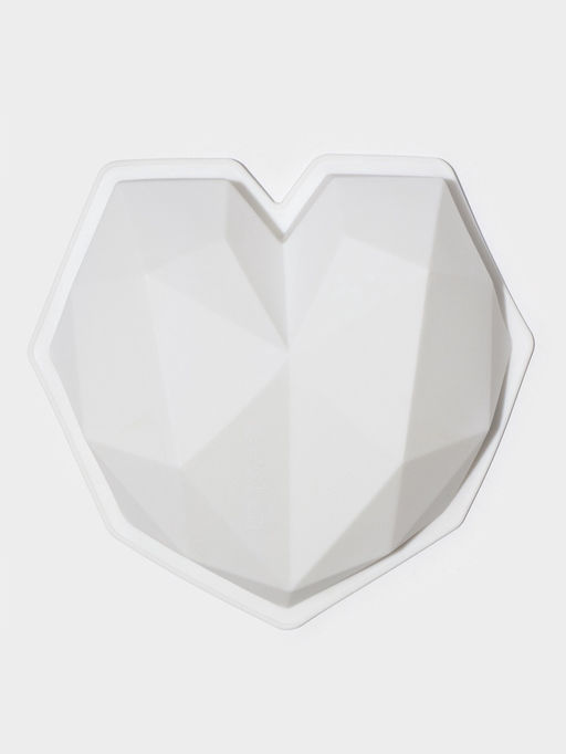 Форма для муссовых десертов и выпечки KONFINETTA Геометрия любви, силикон, 21.5?20?6 см, белая