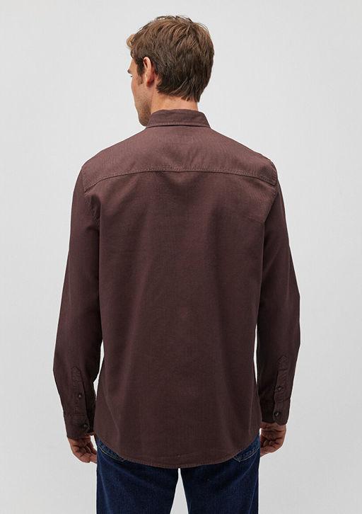 Kahverengi Gomlek - Mavi фото 4