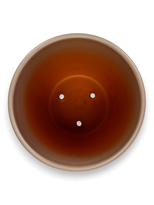 Горшок цветочный с поддоном 5 л, d122/h19,5 см капучино керамика, "Туман" (М)