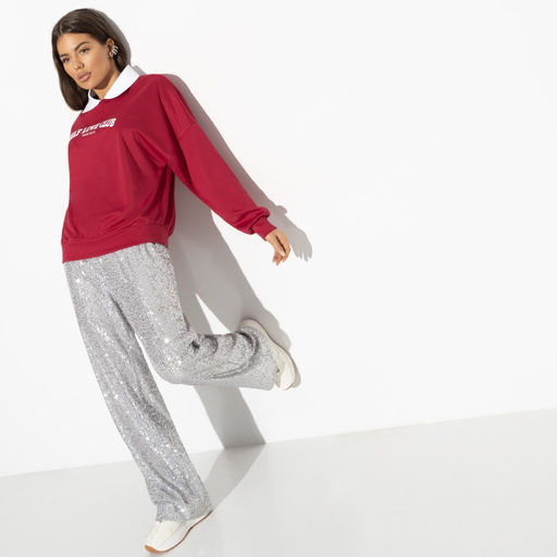 Свитшот свободного кроя с воротничком Модный сдвиг - Charutti фото 6