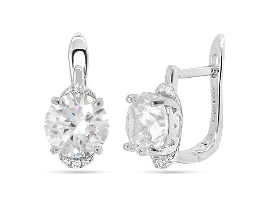 Серьги, куб.циркон., МЦВА195