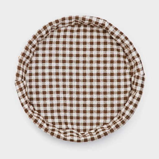 Корзинка для хлеба Доляна Домашний уют, d=25.5 см, пластик, плетёная, коричневая фото 4