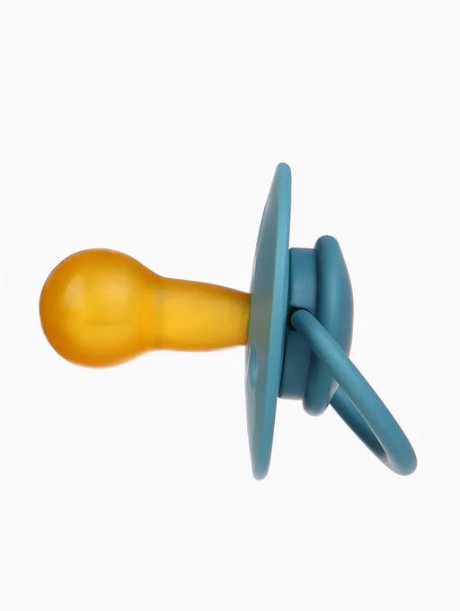 Соски-пустышки, от 6 мес., латекс, классические, в контейнере, набор из 2 шт., серый/серо-синий, M&B