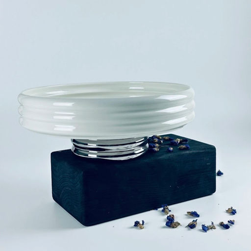 Фруктовница 26см на ножке MULTICOLOR в под.уп.(х8)Фарфор арт.163-067 /LENARDI/