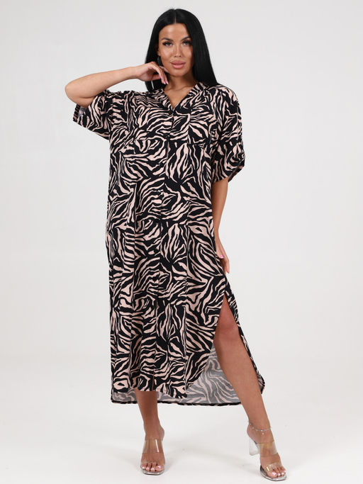 5116 ПЛАТЬЕ ЖЕНСКОЕ (Зебра/бежевый) - А-дина фото 4