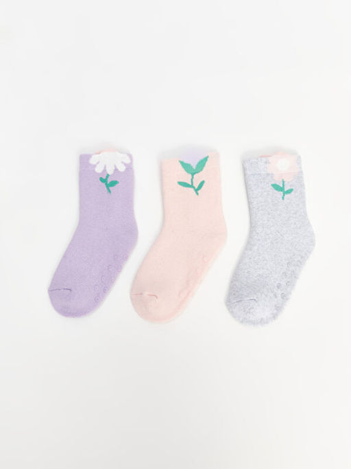 ?i?ekli K?z Bebek Soket ?orap 3l? - Waikiki фото 5