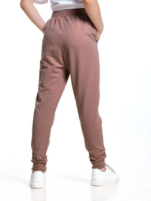 Брюки для девочки на резинке из кашкорсе UD 7517 мокко - Mini maxi фото 2