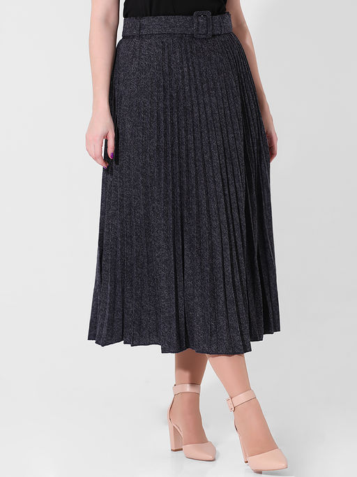 Юбка плиссе больших размеров длинная женская - Almond фото 3