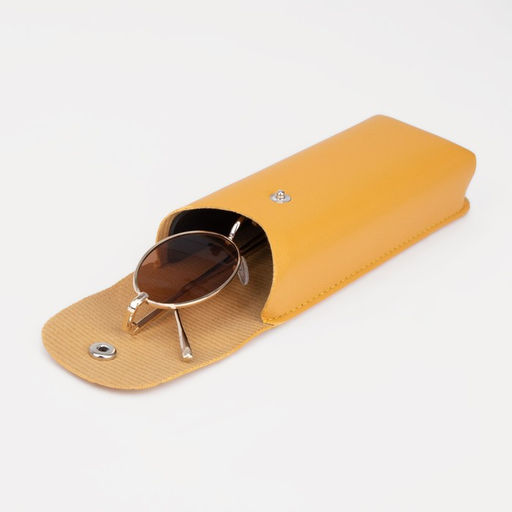 Футляр для очков на кнопке, длина 16 см, цвет жёлтый - Simaland фото 4