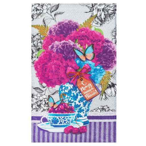 Полотенце кухонное Гортензия 35х602 см - Доляна фото 2