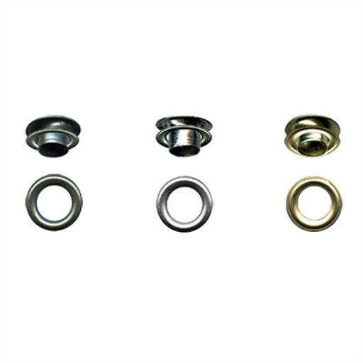 02 Люверсы ФАСОВКА d 4.5 мм 5 x 10 шт под бронзу