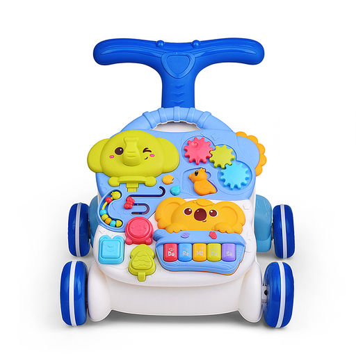 Игровой центр-Каталка "Слоник и коала" цвет голубой, 3 в 1 в коробке