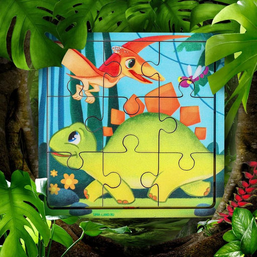 Пазл для детей Динозавры, 9 деталей - Лесная мастерская фото 15