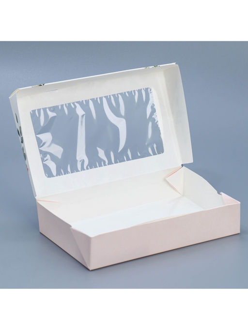 Цена за 5 шт. Кондитерская упаковка, коробка с ламинацией «С 8 марта», 20×12×4 см