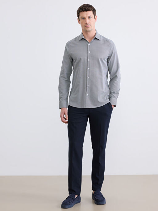 Slim Fit Ekose Erkek G?mlek