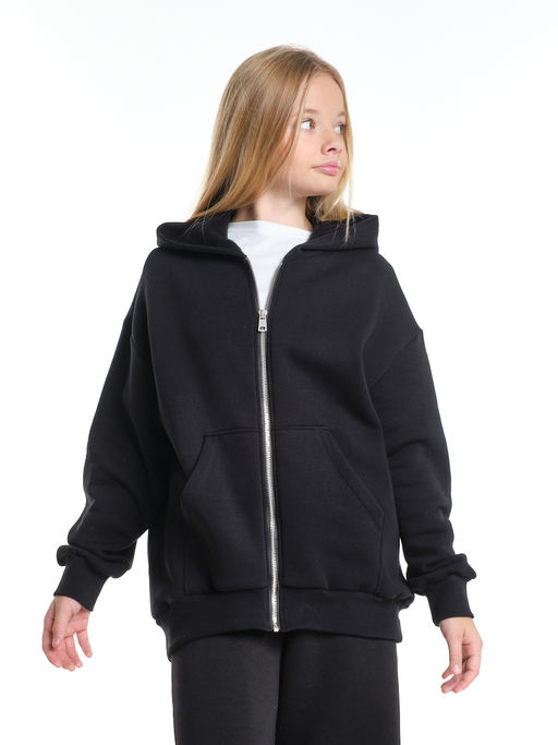 Толстовка с начесом оверсайз на молнии 22-5609 мятный - Mini maxi фото 23