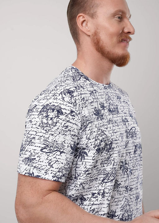 CLE Футболка муж. 552371/01злн_п белый/т.синий - Clever wear фото 3