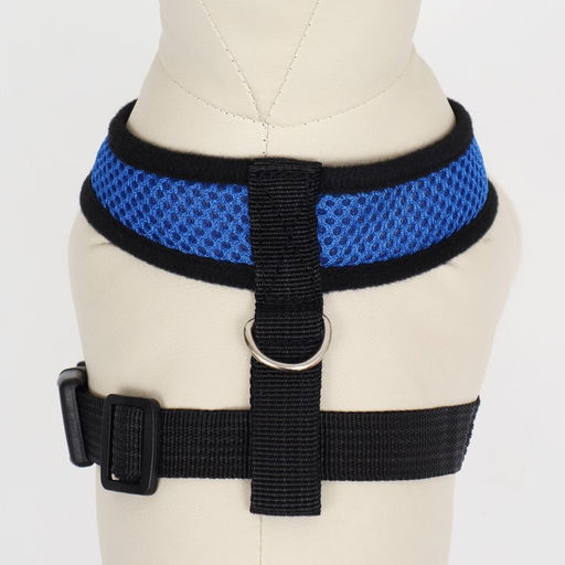 Шлейка мягкая из неопрена, размер S, ОШ 24 см, ОГ 24-34 см, синяя - Пижон фото 4