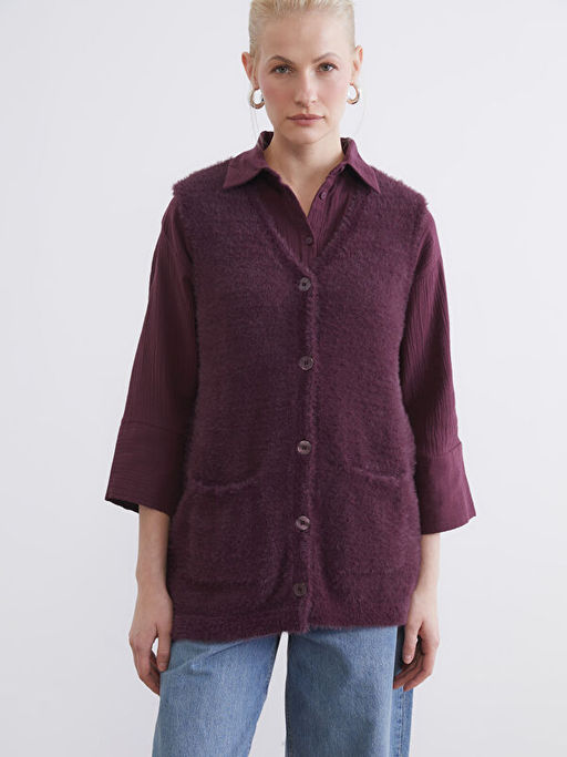 V Yaka Kad?n Triko Yelek