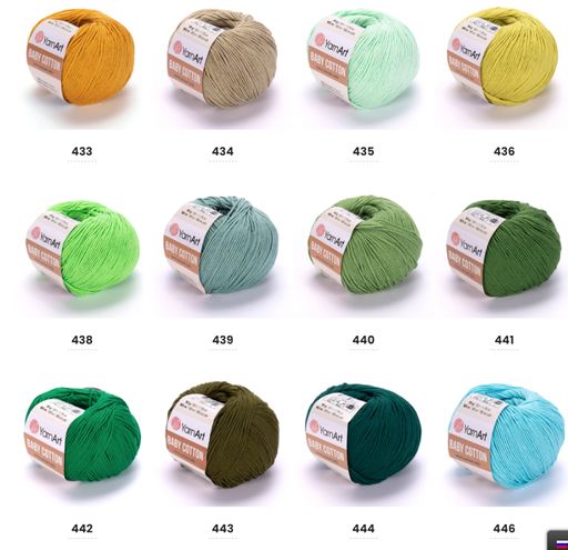 Цена за 10 мотков пряжи Baby Cotton Ram