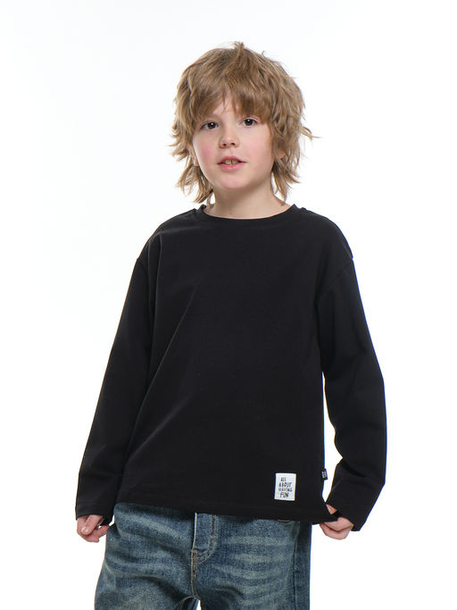 Базовый лонгслив для мальчика 22-6007 белый - Mini maxi фото 21