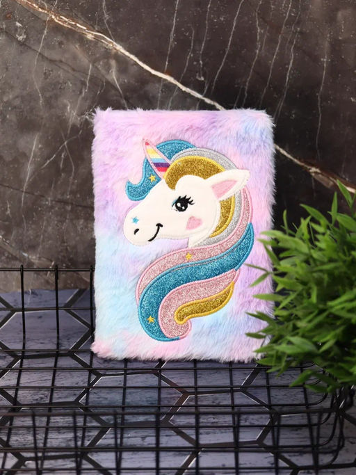 Блокнот плюшевый "Unicorn head", colorful, 21х14,5 см, плотность 80 гр.