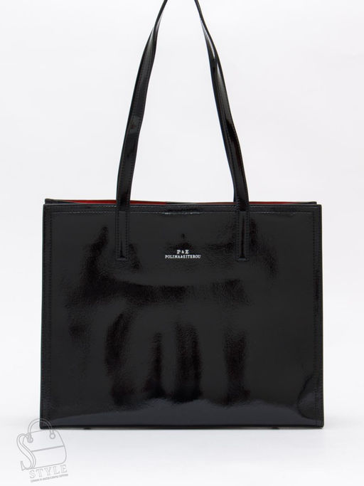 Сумка женская кожаная 1002M black Polina&Eiterou  в Новосибирске