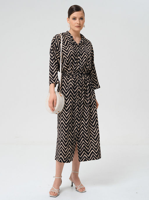 Платье из вискозы с принтом