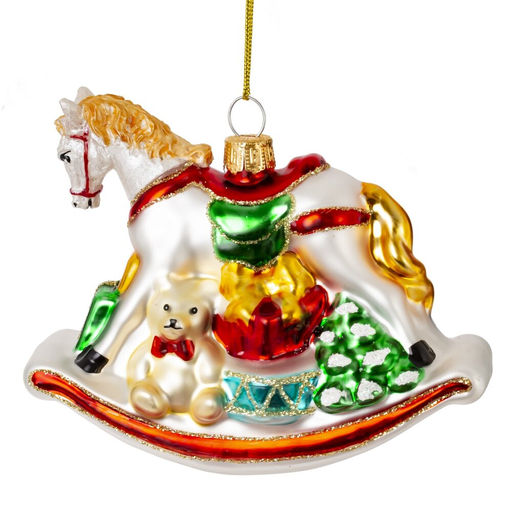Украшение новогоднее "Лошадка-качалка", L11 W4 H9 см