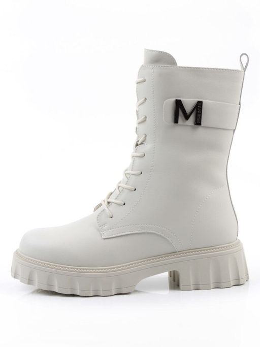 04-PAX27-2Z MILK Ботинки зимние женские (натуральная кожа, 100% шерсть)
