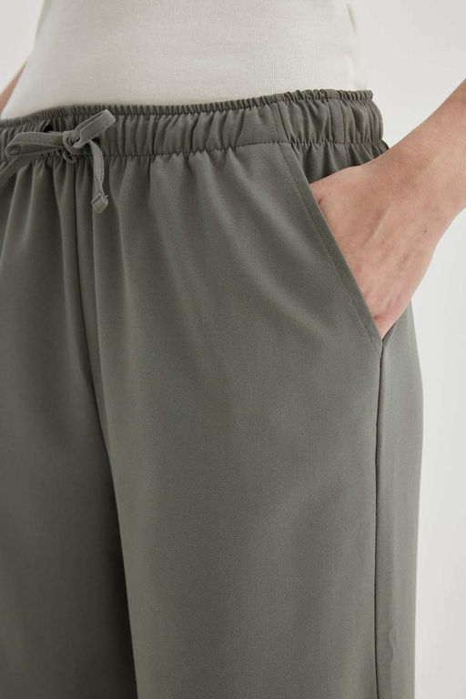 Широкие брюки стандартной длины с высокой талией - Defacto фото 5