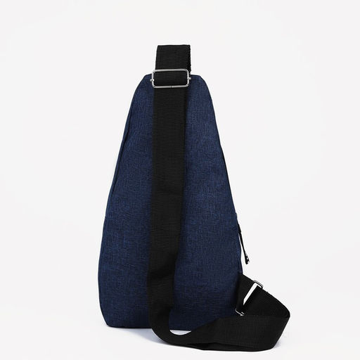 Сумка слинг мужская из текстиля, отверстие для наушников, цвет синий - Simaland фото 4