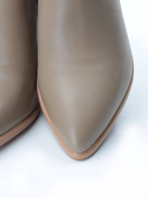 01-PCT169-3 DK. BEIGE Ботинки Челси демисезонные женские (натуральная кожа, байка)