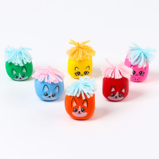 Цена за 24 шт. Антистресс сквиш мялка капитошка «Питомцы », в шоубоксе, с мукой