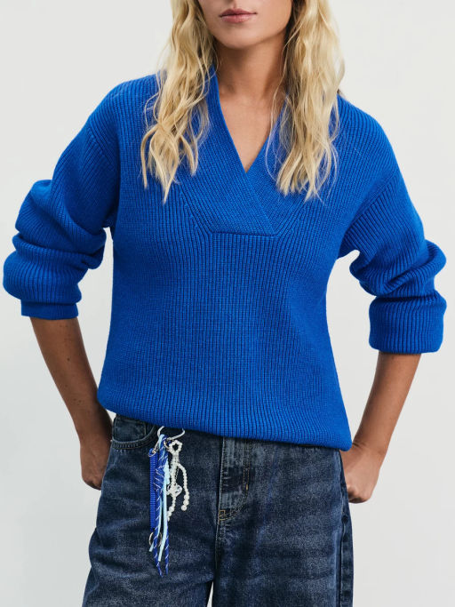 Джемпер с V-образным вырезом с вискозой в составе / Zarina