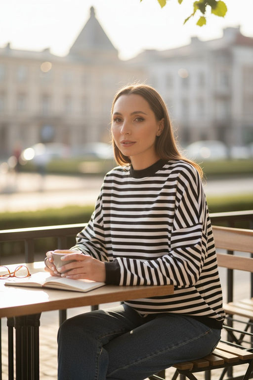 Свитшот полоска с черным, тельняшка, футер 2хнитка петля, пенье