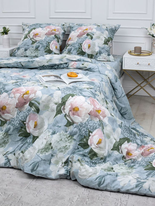 Простыня на резинке 160*200 см, перкаль, борт 25 см (Нигури) - Ивановотекстиль фото 9