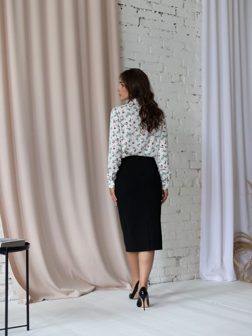 юбка прямого силуэта, с притачным поясом на подкладке - Трика фото 5