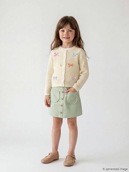 Gabardin K?z ?ocuk ?ort Etek